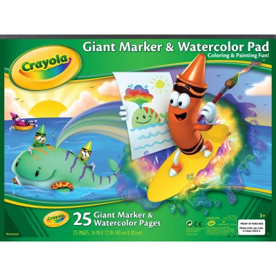 Crayola Heavy Weight Watercolor Pad, 16 X 12 in, 25 Sheets, White   551908028